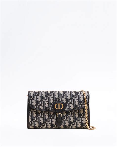 CHRISTIAN DIOR Oblique Bobby East West Pouch With Chain 